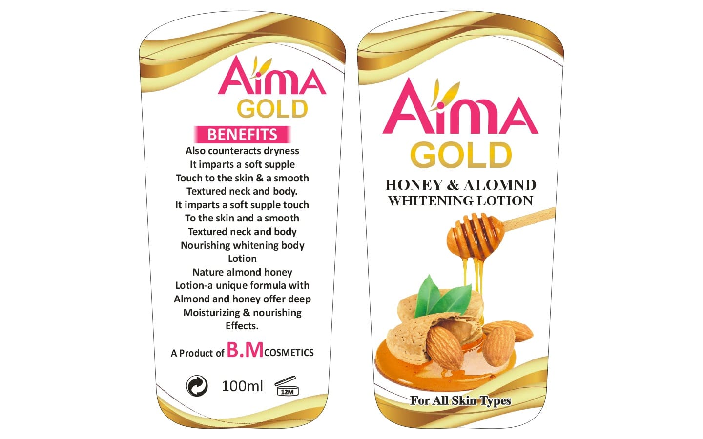 Aima Gold Honey & Almond Whitening Lotion